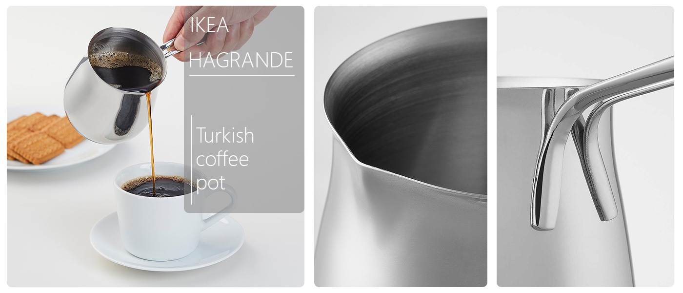 قهوه جوش ترکی ایکیا مدل IKEA HAGRANDE حجم 300 میلی لیتر